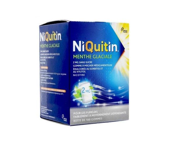 Niquitin 2 mg Minze - Packung mit 100 Kaugummis