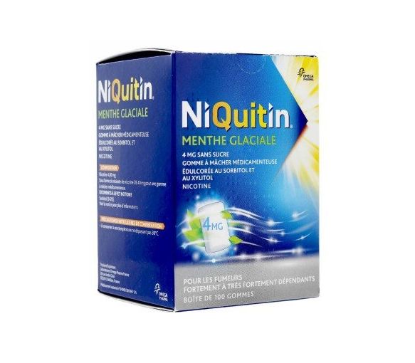 Niquitin 4 mg Minze - Packung mit 100 Kaugummis