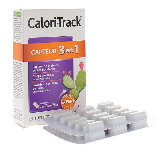 Calori track Fett- und Zuckersensor Nutreov - Packung mit 30 Tabletten