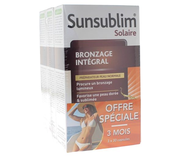 Sunsublim Ganzkörperbräune Nutreov - 3er-Pack mit 30 Kapseln