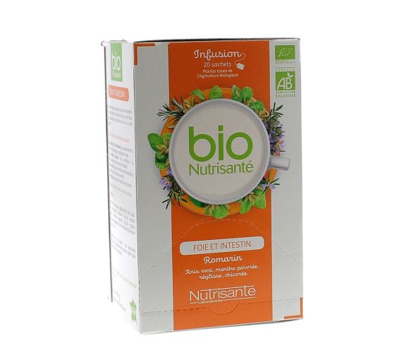 Infusion Leber und Darm Rosmarin bio Nutrisanté - 20 Beutel