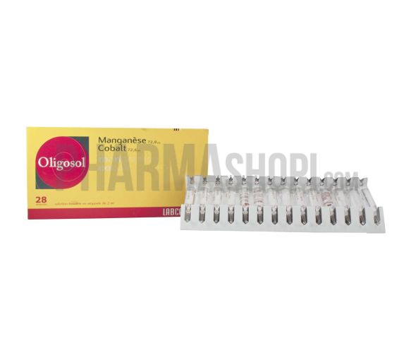 Oligosol Mangan-Molybdän trinkbare Lösung in Ampullen - Schachtel mit 28 Ampullen