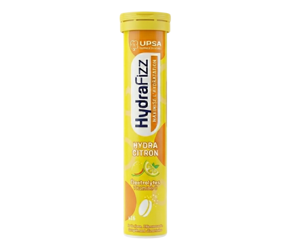 HydraFizz Hydra Zitrone Geschmack Zitrone Upsa - Tube mit 16 Brausetabletten