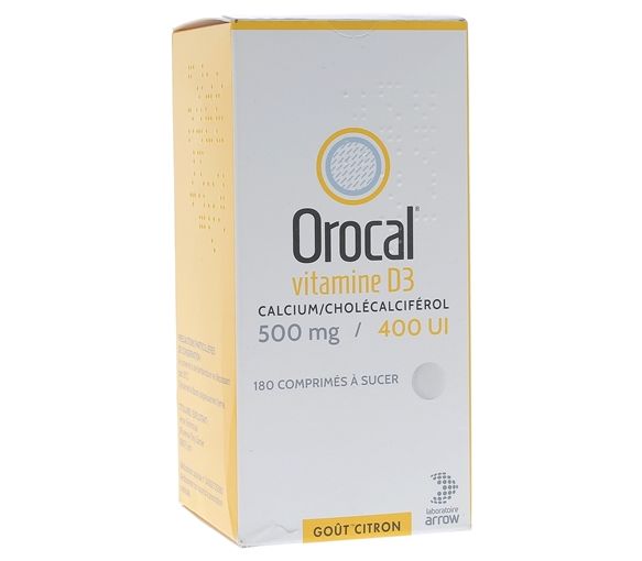 Orocal Vitamin D3 500mg/400 U.I - 180 Lutschtabletten - image 1