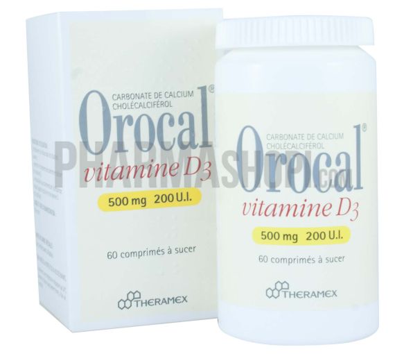 Orocal Vitamin D3 500mg/200 I.E - 60 Lutschtabletten