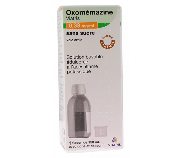 OXOMEMAZIN MYLAN 0,33 mg/ml ZUCKERFREIE Lösung zum Einnehmen - Flasche mit 150 ml - image 1