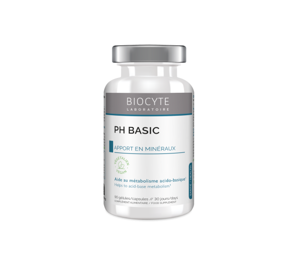 pH-basische Mineralien-Alkalisalze Biocyte - Dose mit 90 mikroverkapselten Kapseln