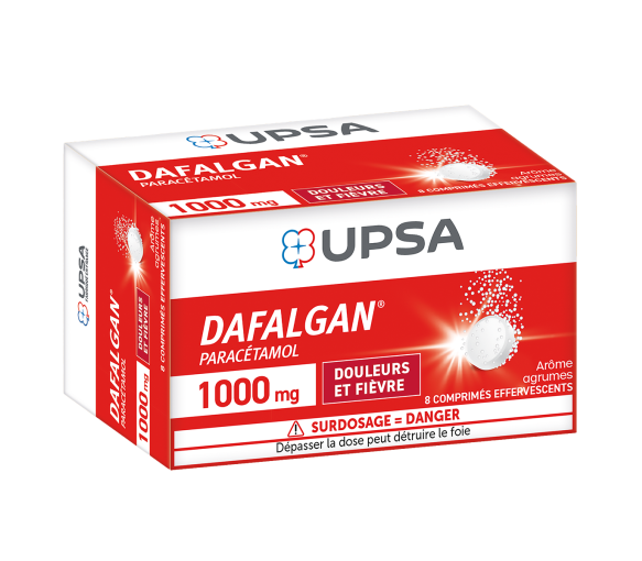 Dafalgan 1g Brausetabletten - Packung mit 8 Tabletten