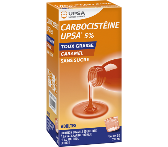 Carbocistein 5% ohne Zucker UPSA - Flasche mit 200 ml