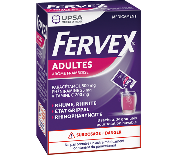 Fervex Erwachsene Himbeere - 8 Beutel