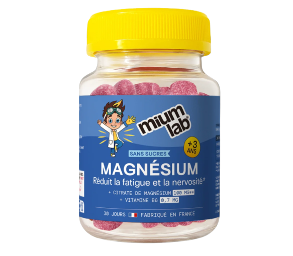 Magnesium Kinder ohne Zucker Mium Lab - 30 Gummies Dose - image 1