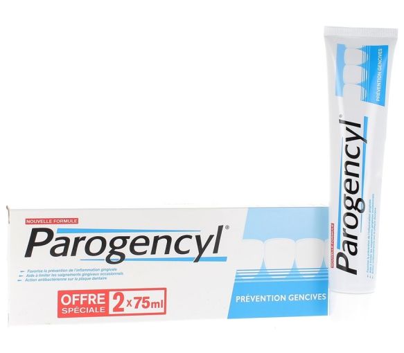 Parogencyl Zahnpasta zur Vorbeugung von Zahnfleischproblemen - 2 Tuben à 75 ml