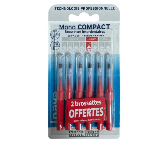 Mono Compact Interdentalbürsten Inava - Box mit 4 Bürsten + 2 geschenkt - image 1