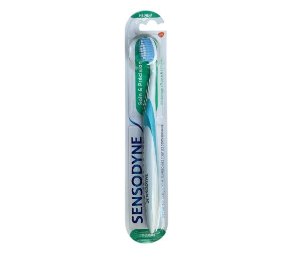 Zahnbürste Pflege und Präzision medium Sensodyne - eine Zahnbürste