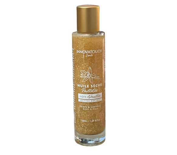 Glitzerndes Trockenöl mit Vanilleduft Innovatouch Cosmetic - 50ml Flasche - image 1