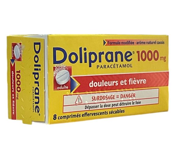 Doliprane 1000mg efferveszent - Packung mit 8 Brausetabletten - image 1