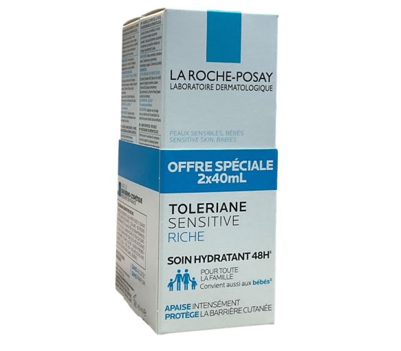 Tolériane Sensitive Riche Feuchtigkeitsspendende Pflege La Roche-Posay - 2er-Pack mit 40ml Tuben - image 1