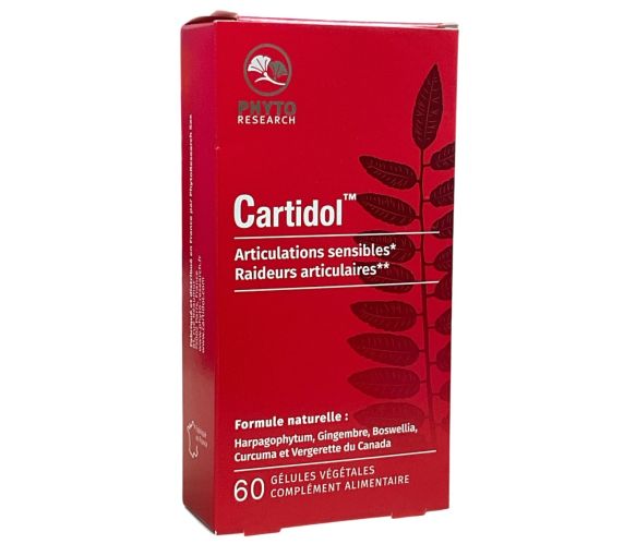 Cartidol Empfindliche Gelenke Phyto Research - Packung mit 60 pflanzlichen Kapseln - image 1