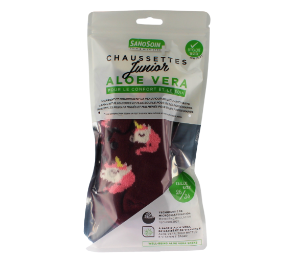 Wellness-Socken mit rosa und lila Einhörnern SanoSoin – ein Paar Socken