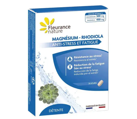 Magnesium Rhodiola Fleurance Nature - Packung mit 30 Tabletten