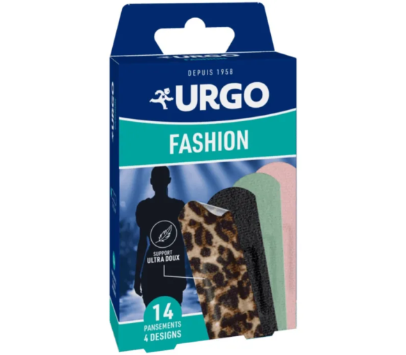 Fashion-Motiv Pflaster Urgo - Box mit 14 Pflastern und 4 Designs