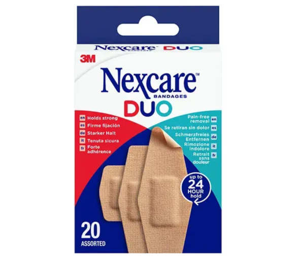 Duo-Pflaster Nexcare - Pack mit 20 Pflastern