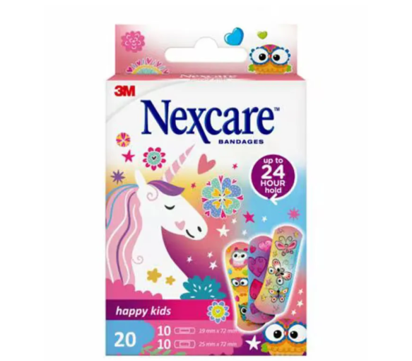 Glückliche Kinder Pflaster Nexcare - Schachtel mit 20 Pflastern