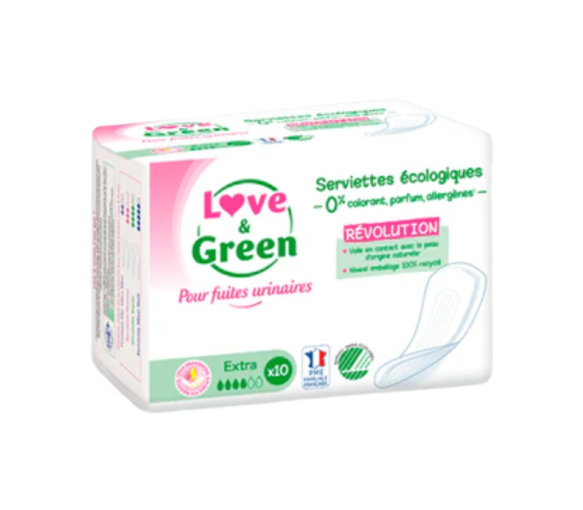 EXTRA Love&Green Urininkontinenzunterlagen - 10 Unterlagen