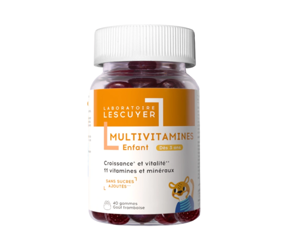 Multivitamin für Kinder mit Himbeergeschmack Lescuyer - 40 Gummis im Behälter - image 1