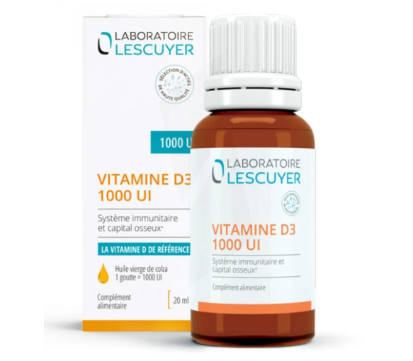 Vitamin D3 1000 UI Lescuyer - Flasche mit 20ml