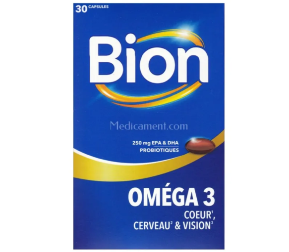 Bion 3 Omega 3 Herz Gehirn Sehkraft - Packung mit 30 Kapseln