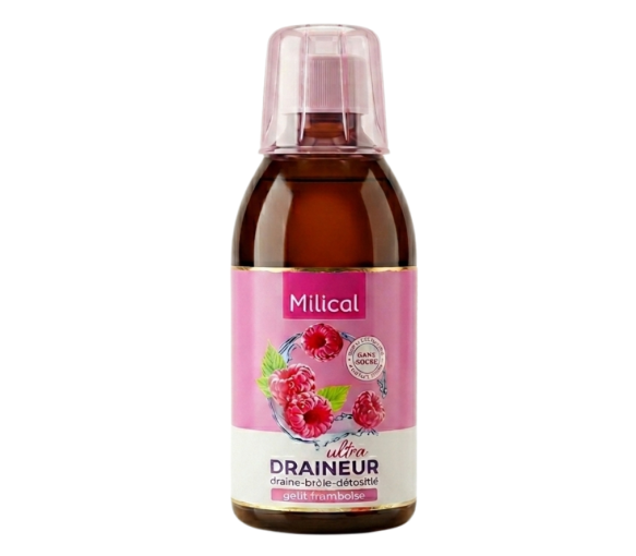 Drenner Ultra Slim Geschmack Himbeere Milical - eine Flasche von 500ml