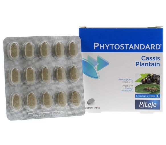 Phytostandard von Schwarze Johannisbeere und Wegerich BIO Pileje - Packung mit 30 Tabletten