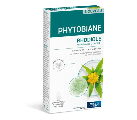 Phytobiane Rhodiole Beruhigung und Entspannung Pileje - Packung mit 30 Tabletten