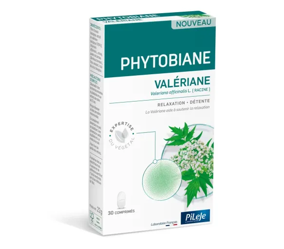 Phytobiane Valériane Entspannung Pileje - Packung mit 30 Tabletten