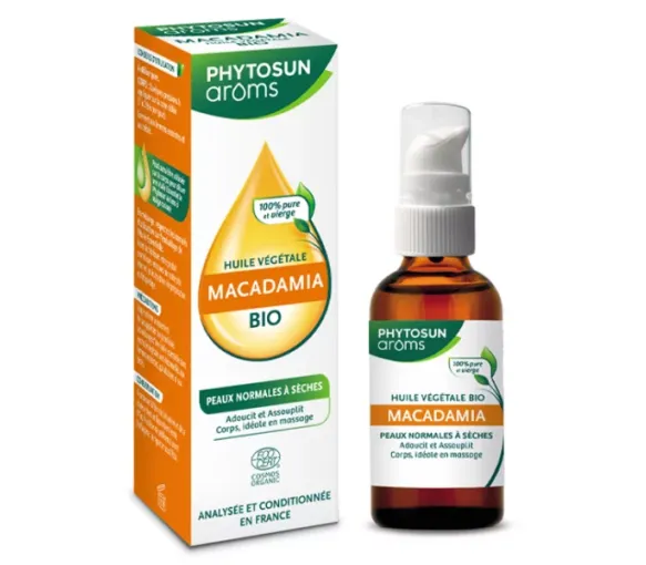 Bio-Macadamia-Pflanzenöl Phytosun aroms - Flasche mit 50 ml