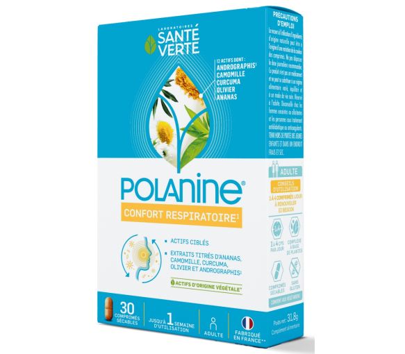 Polanine Atemkomfort Gesundheit Grün - Packung mit 30 Tabletten