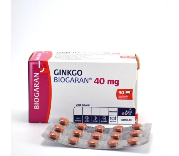 Ginkgo Biogaran 40mg Filmtabletten - Packung mit 90 Tabletten