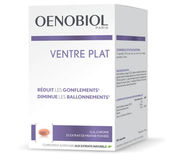 Flacher Bauch Blähungen Oenobiol - 60 Kapseln - image 1