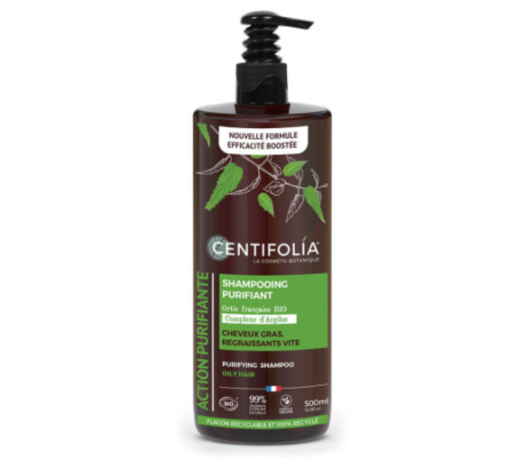 Reinigendes Shampoo für fettiges Haar Centifolia - Flasche mit 500 ml