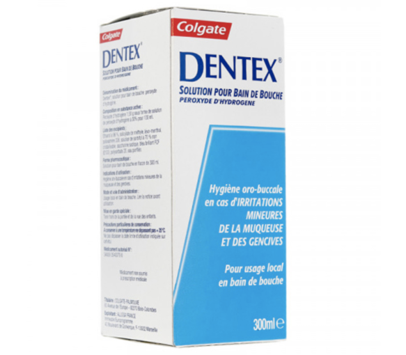 Dentex Lösung für Mundspülung orale Hygiene Colgate - Flasche mit 300 ml