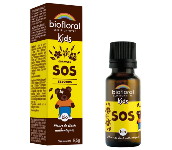 Sos Hilfe Kinder Bio Bachblüten Granulat Biofloral - Flasche mit 19,5g
