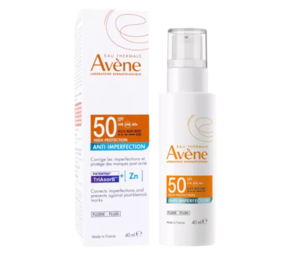 Anti-Unreinheiten Fluid SPF50 Hochschutz Avène - Flasche mit 40 ml