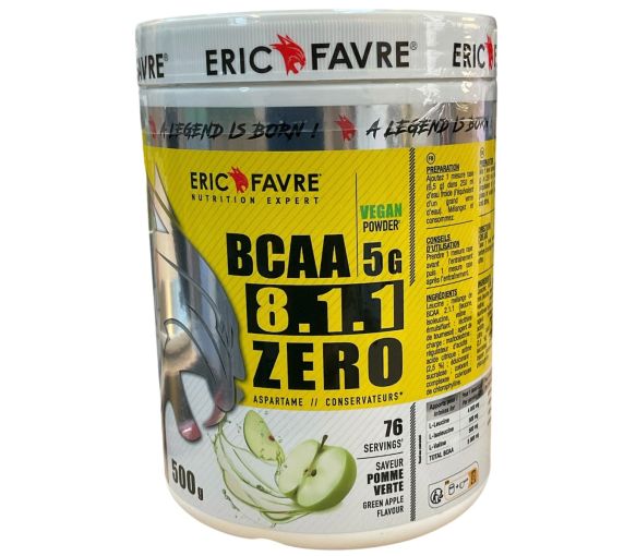 BCAA 8.1.1 Geschmacksrichtung Grüner Apfel Zero Eric Favre - Dose mit 500g