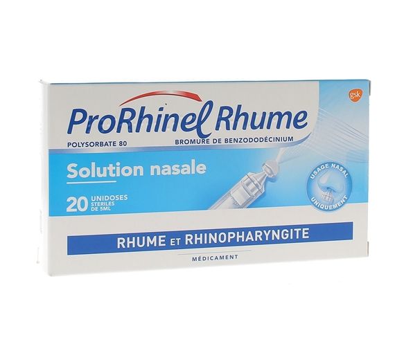 Prorhinel Erkältung Nasenspray - Packung mit 20 Einzeldosen à 5 ml