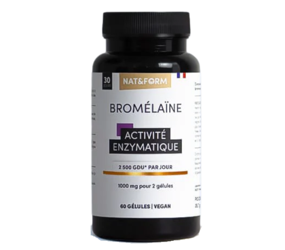 Bromelain enzymatische Aktivität Nat&Form - Dose mit 60 Kapseln