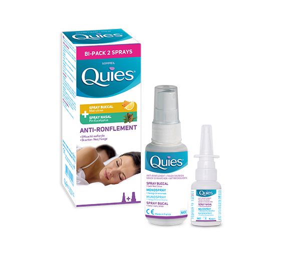 Quies Anti-Schnarchen - Nasenspray 15 ml + Mundspray 70 ml