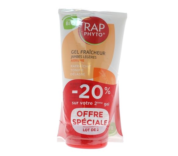 Rap phyto gel tonic leichte Beine Zitrusduft - 2er-Pack mit 150 ml Tuben