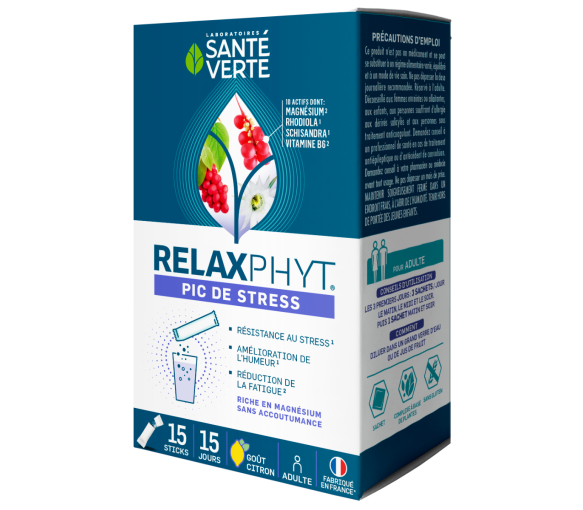 RelaxPhyt Stressspitzen Gesundheit Grün - Box mit 15 Sticks