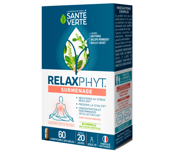 RelaxPhyt Überlastung Gesundheit Grün - Packung mit 60 Tabletten